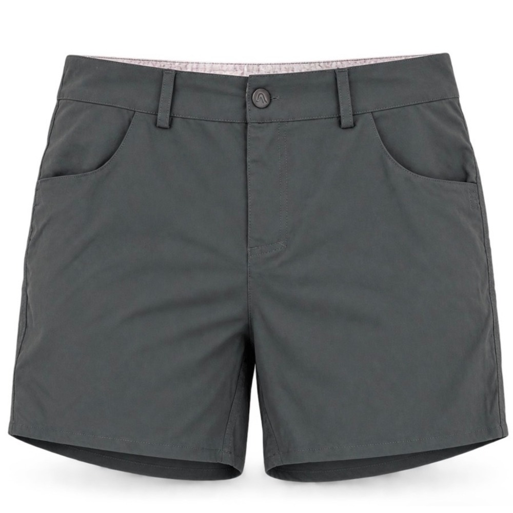 Flylow Women's Board Shorts Size 6 Charcoal Gray Stretch Hiking Outdoor Gorpcore